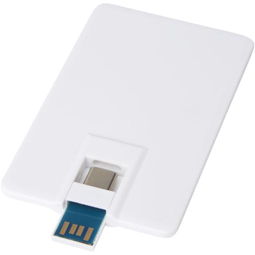 USB-Minne Duo Slim kreditkort 32 GB med Type-C & USB-A 3.0