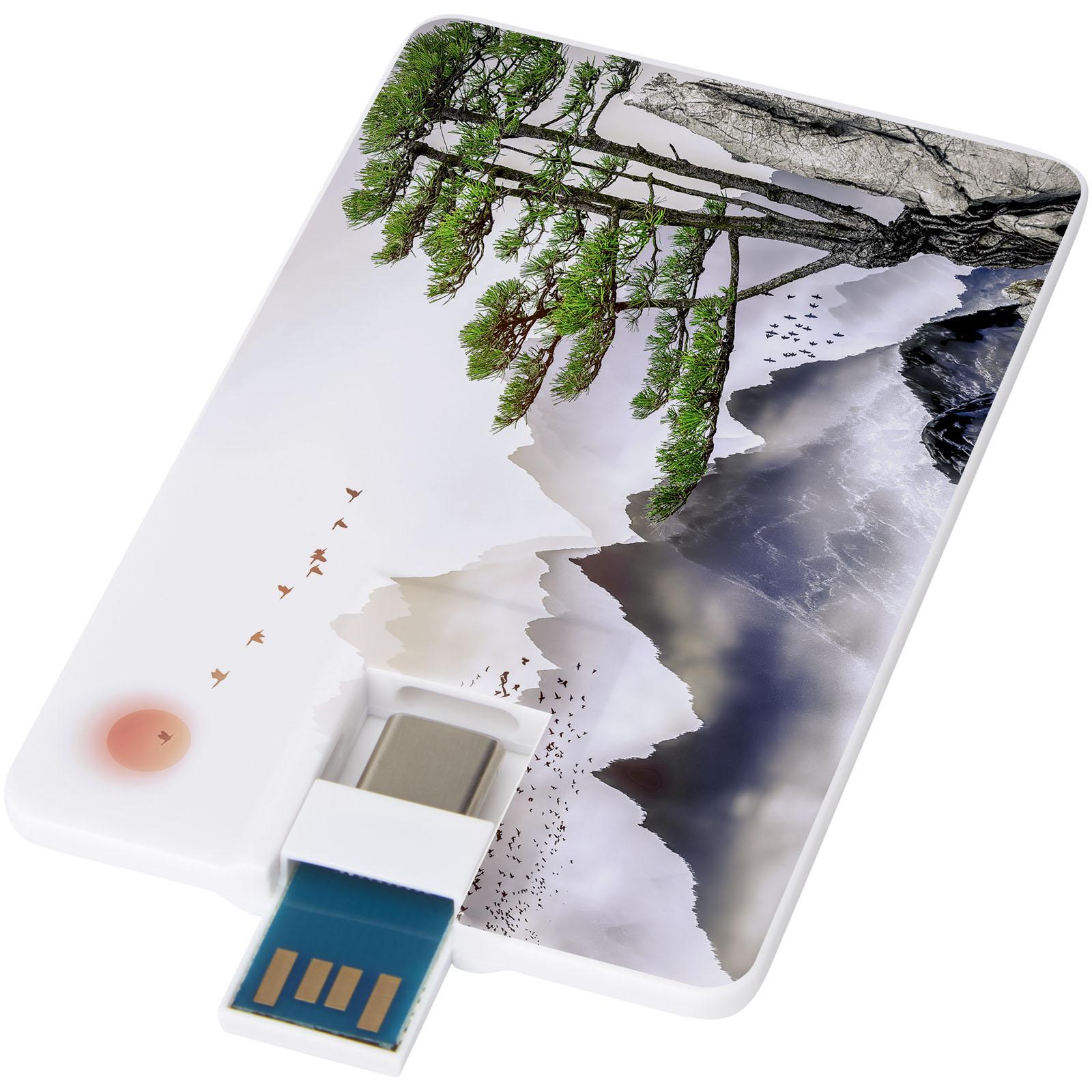 Bild på USB-Minne Duo Slim kreditkort 32 GB med Type-C & USB-A 3.0