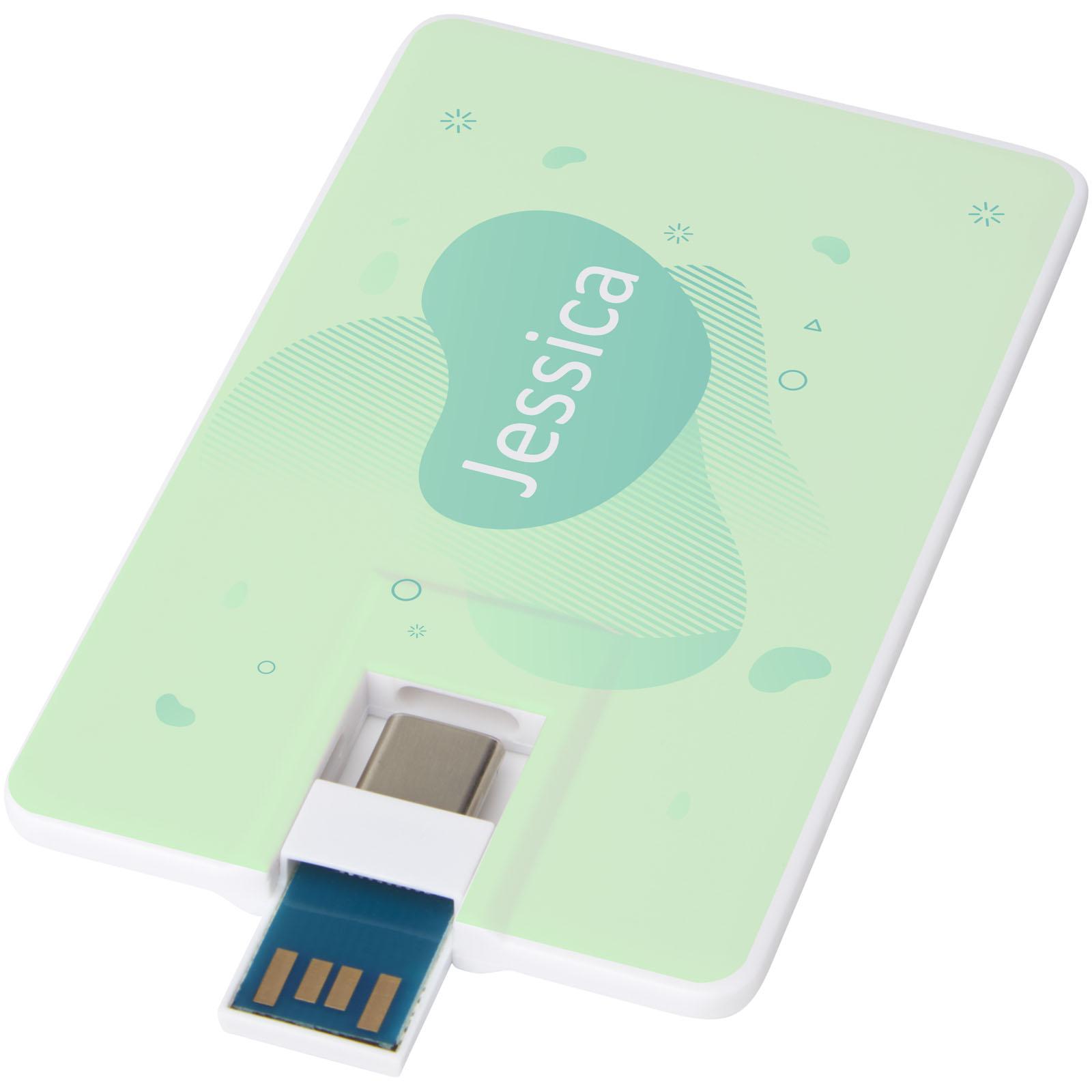 Bild på USB-Minne Duo Slim kreditkort 32 GB med Type-C & USB-A 3.0