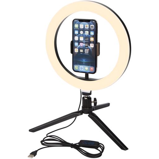 Ringlampa Studio med telefonhållare
