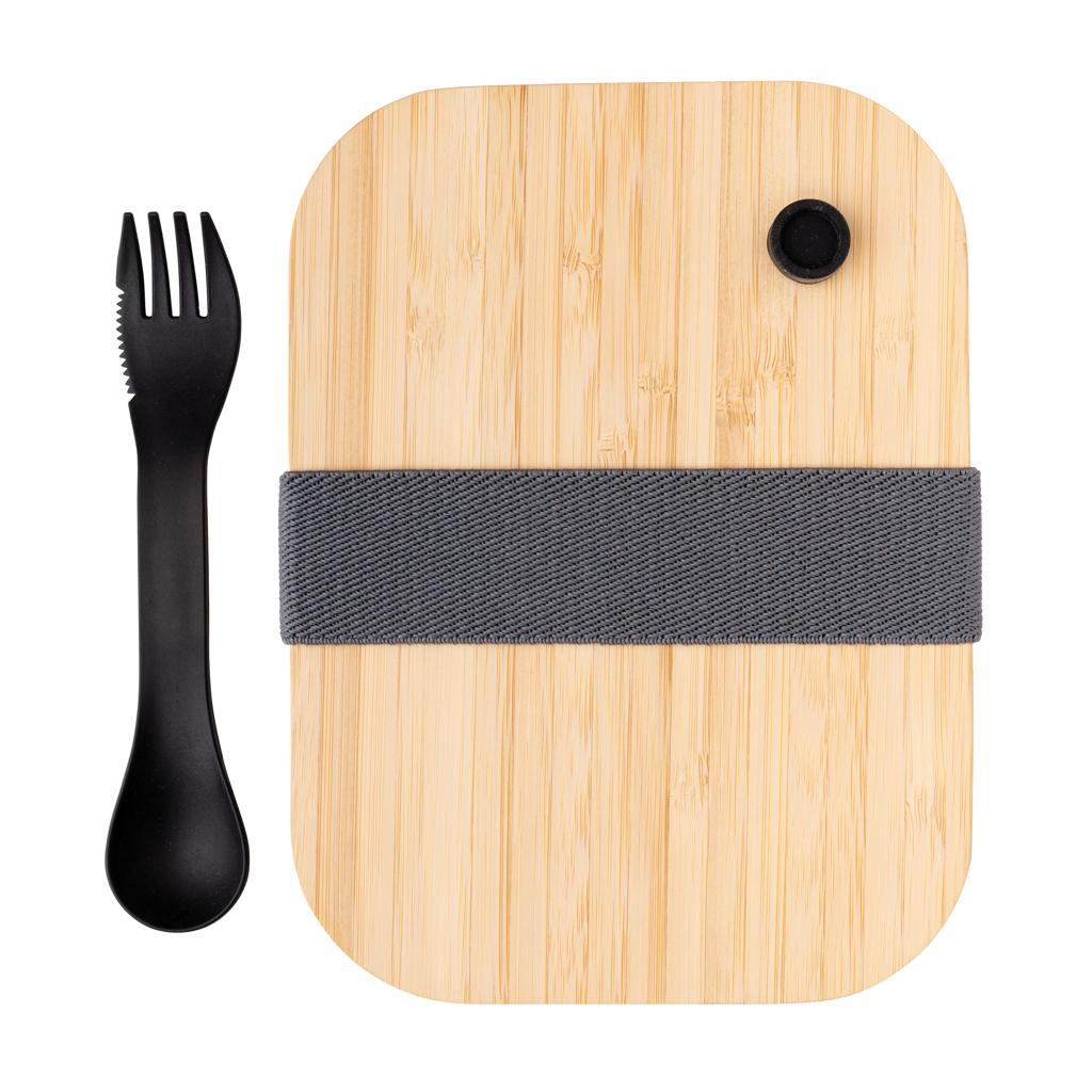 Bild på Mattlåda Bambu i glas med spork