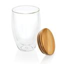Bild på Glas Dubbelväggigt 350ml med bambulock