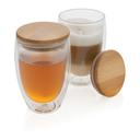 Bild på Glas Dubbelväggigt 350ml med bambulock