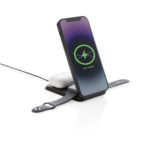 Trådlös laddningsställ Swiss Peak 15W 3-i-1