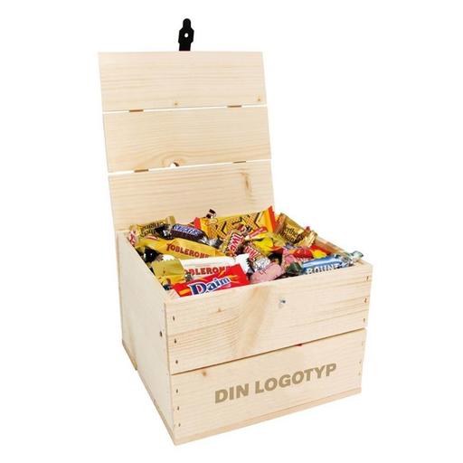 Trälåda med Inslaget Godis 1,5kg