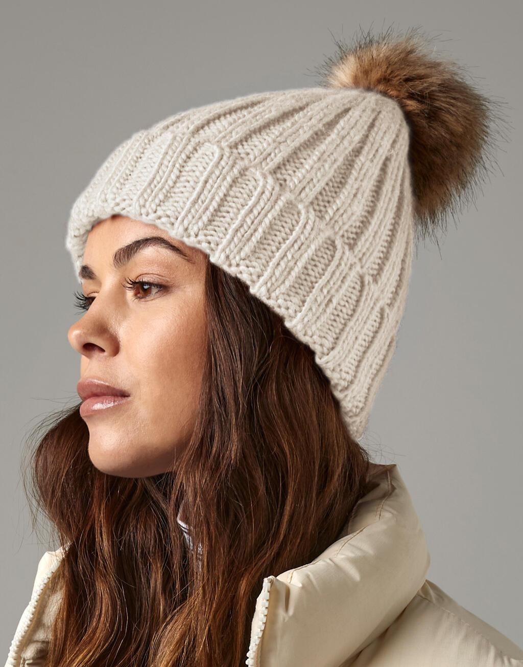 Bild på Mössa Beechfield Fur Pop Pom