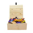 Bild på Trälåda med Inslaget Godis 800 g