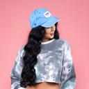 Dad-cap Stentvättad modellbild med exempel dekoration