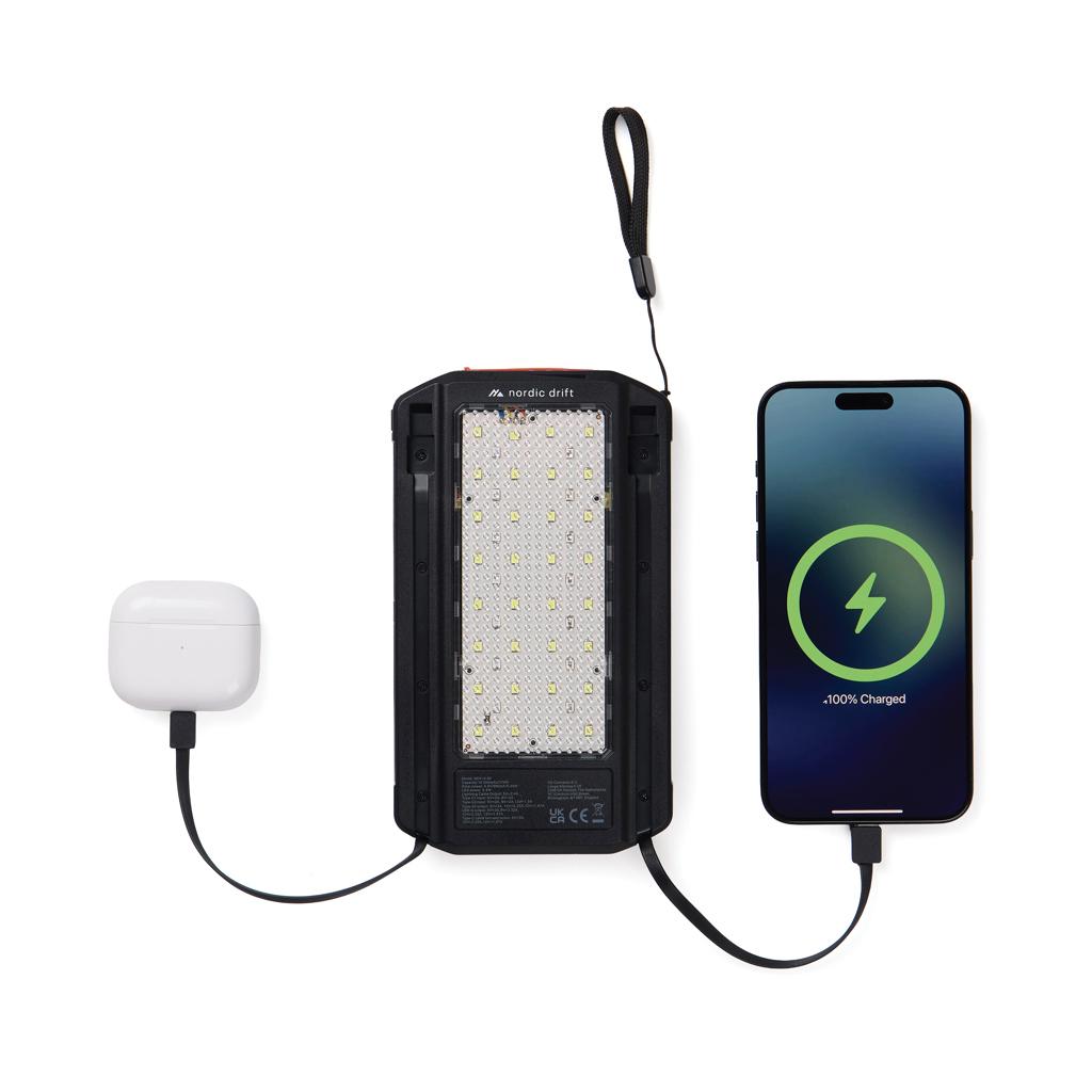 Bild på Powerbank Nordic Drift Titan 10 000 mAh – 3 solpaneler