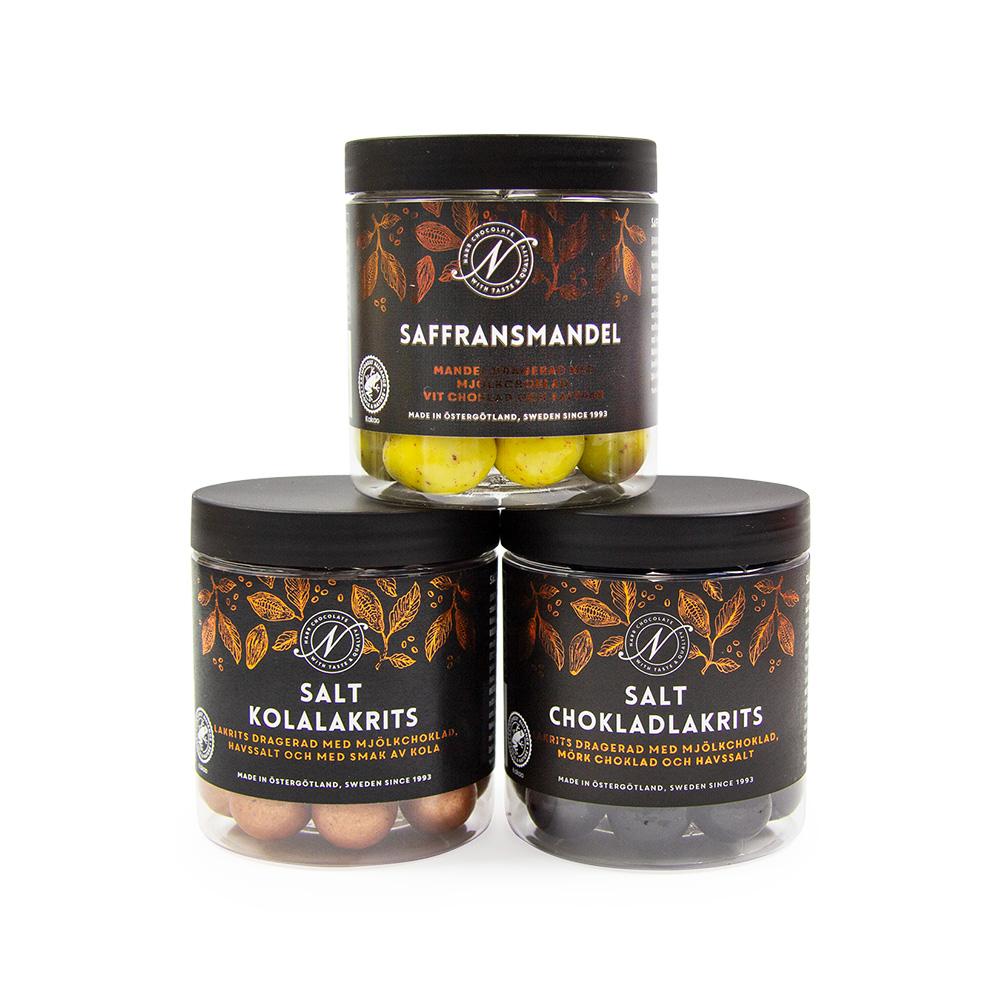 Bild på Träbox med Narr godis 450g Bild på Träbox med Narr godis 450g