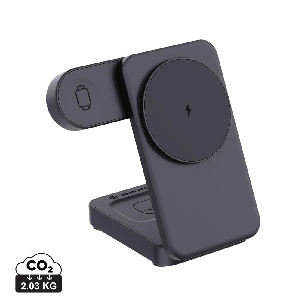 Bild på Trådlös laddningsställ Urban Vitamin Arcadia 3-i-1 15W Bild på Trådlös laddningsställ Urban Vitamin Arcadia 3-i-1 15W