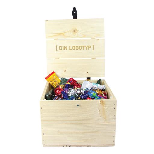 Trälåda med Godis 1,5kg