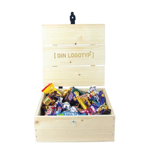 Trälåda med Godis 800g