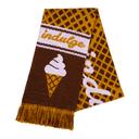 Stickad halsduk med exempel design 2