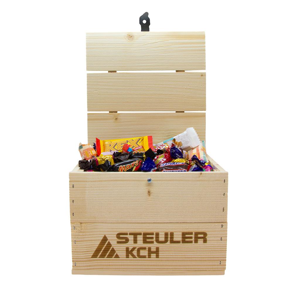 Bild på Trälåda med Inslaget Godis 1,5 kg Bild på Trälåda med Inslaget Godis 1,5 kg