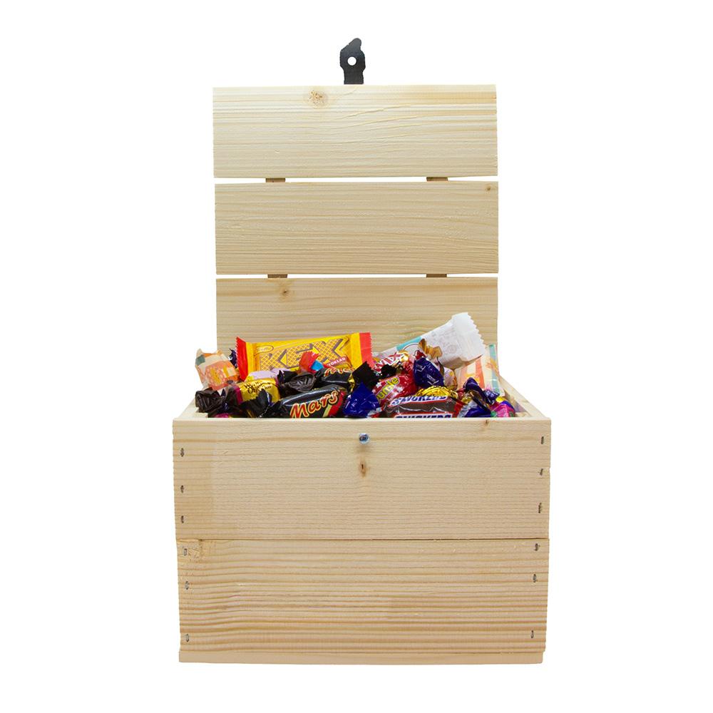 Bild på Trälåda med Inslaget Godis 1,5 kg Bild på Trälåda med Inslaget Godis 1,5 kg