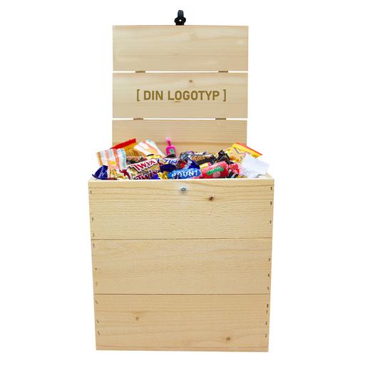 Trälåda med Inslaget Godis 2,5 kg