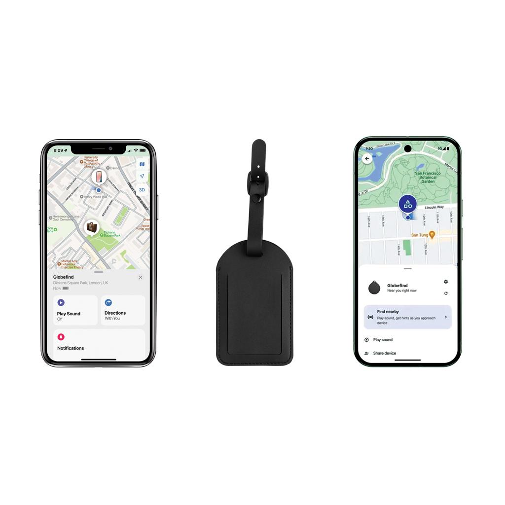 Bild på Bagagetagg Globefind Dual – spårningsbar Bild på Bagagetagg Globefind Dual – spårningsbar