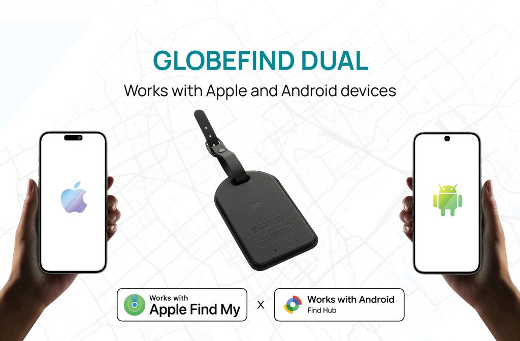Bild på Bagagetagg Globefind Dual – spårningsbar Bild på Bagagetagg Globefind Dual – spårningsbar