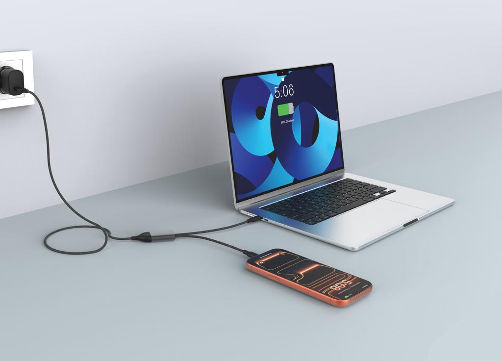 Bild på Laddningskabel Terra 100 W, med 2st USB-C-utgång Bild på Laddningskabel Terra 100 W, med 2st USB-C-utgång