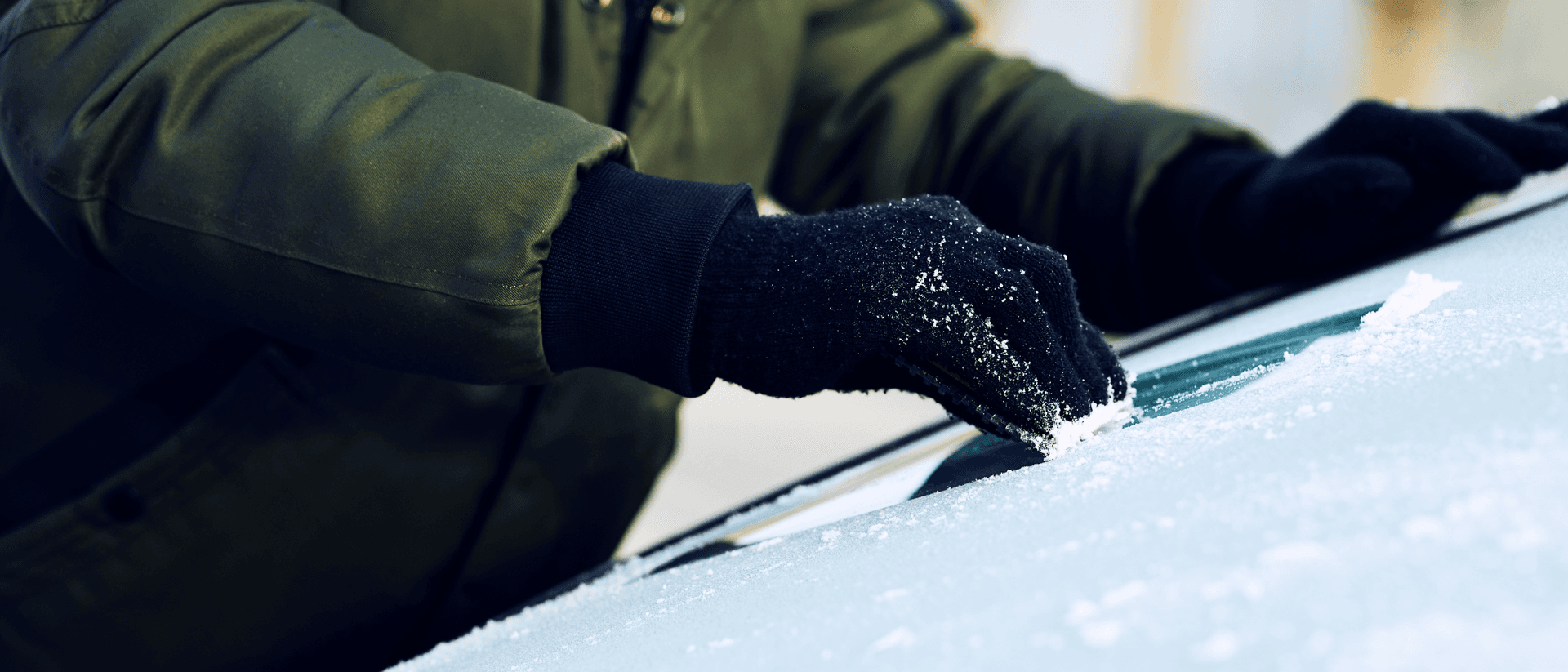 Skrapa is från bilrutan