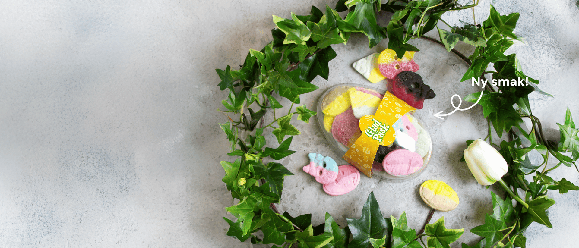 Påskägg fyllt med godis